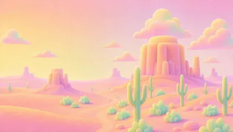 The pink desert, upscaled.