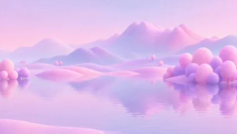 The lilac lake, upscaled.