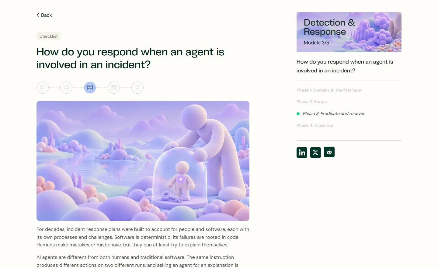 How do you respond when an agent is involved in an incident?, the article on token.security, with this scene at its head.