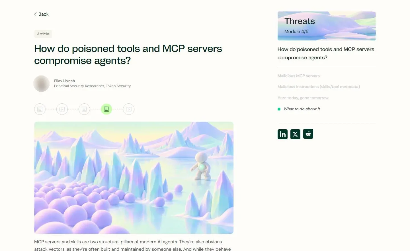 How do poisoned tools and MCP servers compromise agents?, the article on token.security, with this scene at its head.