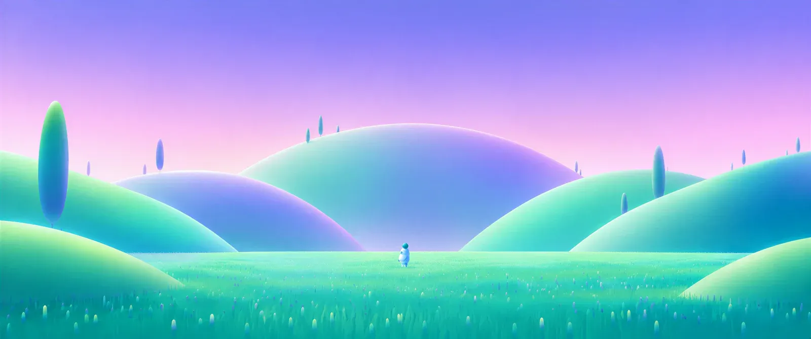 The wide hills, sharper.
